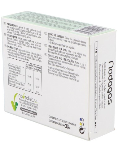 Nodagas Envase de 48 cápsulas blandas. de Novadiet