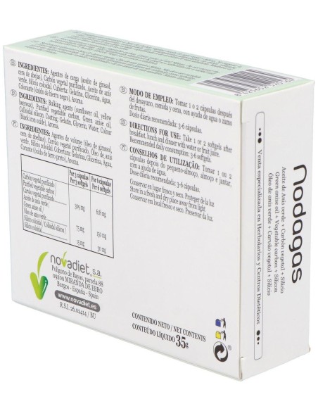 Nodagas Envase de 48 cápsulas blandas. de Novadiet