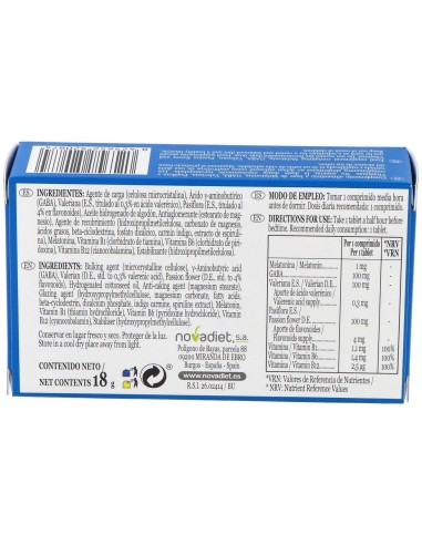 Soñamel Envase de 30 comprimidos recubiertos. de Novadiet