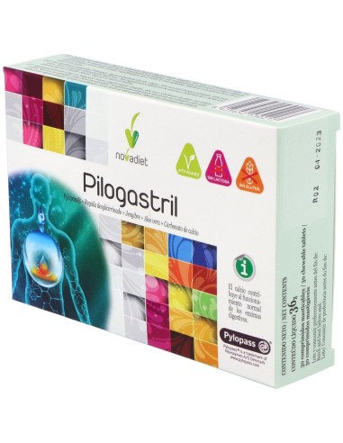 Pilogastril Envase de 30 comprimidos masticables. de Novadiet