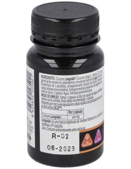Curcuma Envase de 30 cápsulas vegetales. de Novadiet