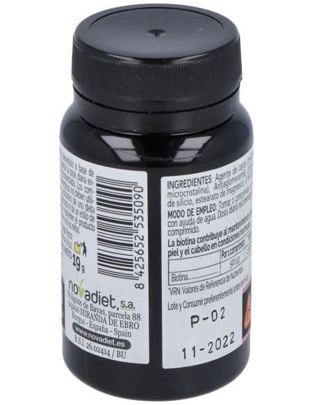 Biotina 500Mcg 120Comp. Elementales de Novadiet