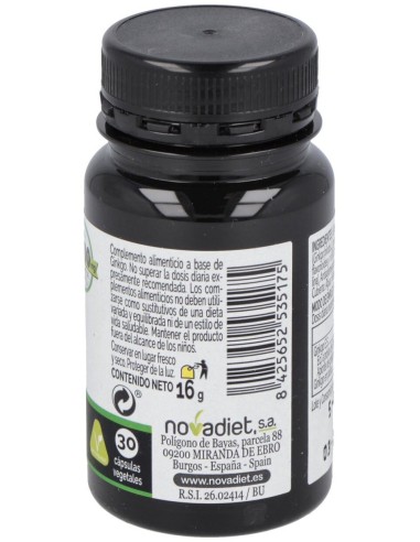 Ginkgo Biloba 30Cap. Elementales de Novadiet