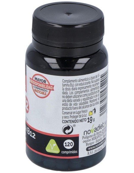Vitamina B12 100Mcg 120Comp. Elementales de Novadiet