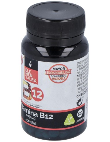 Vitamina B12 100Mcg 120Comp. Elementales de Novadiet