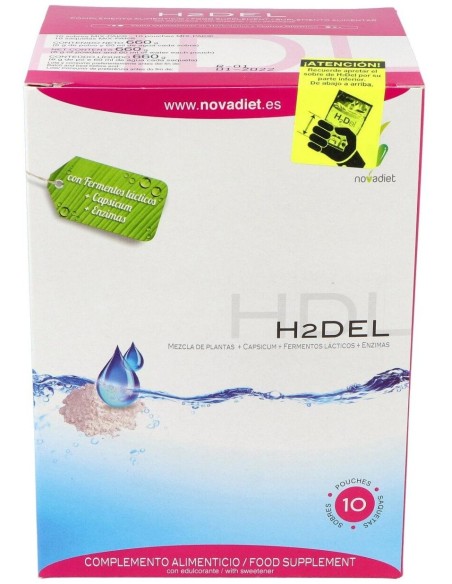 H2Del Envase de 10 sobres. de Novadiet