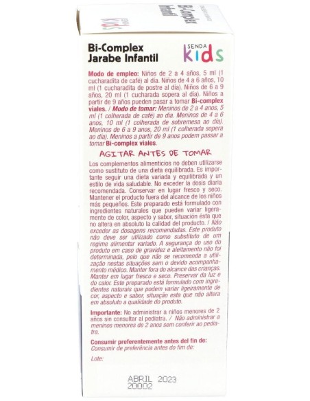 Bi Complex Infantil Jarabe 250Ml. de Herbora