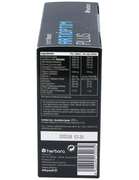 Artioptim Plus 20Viales de Herbora