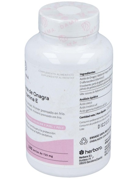 Aceite De Onagra Con Vit. E 180Perlas de Herbora