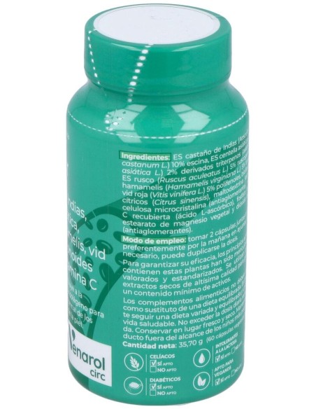 Opticir Castaño-Centella-Ruscus-Vid-Hamameli 60Cap de Herbora