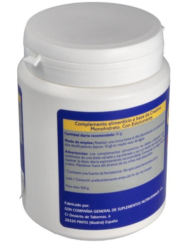 Gsn Creatina-125 (125Gr.Creat.+375 Carbohid.) 500G de Gsn