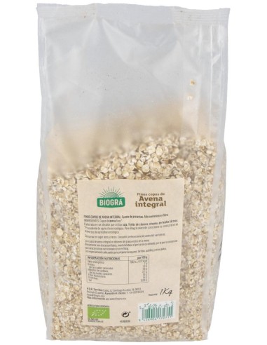 Copos De Avena Finos Integrales 1Kg. Bio de Biogra