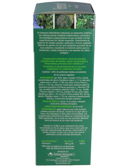Herbetom 2 Pulm Respir 500Ml de Bioserum