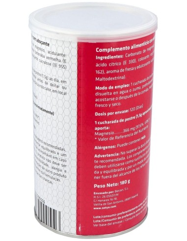 Carbonato De Magnesio Fresa 180G Polvo de Sotya