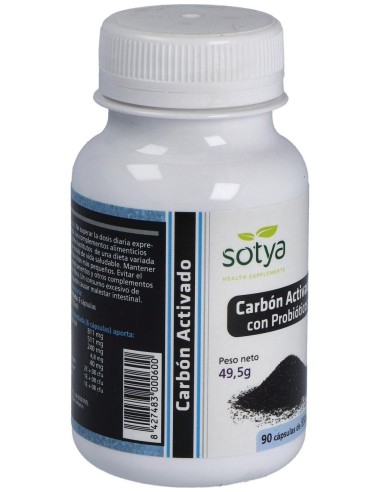 Carbón Activado Con Probióticos 550Mg Cáps. 90U de Sotya