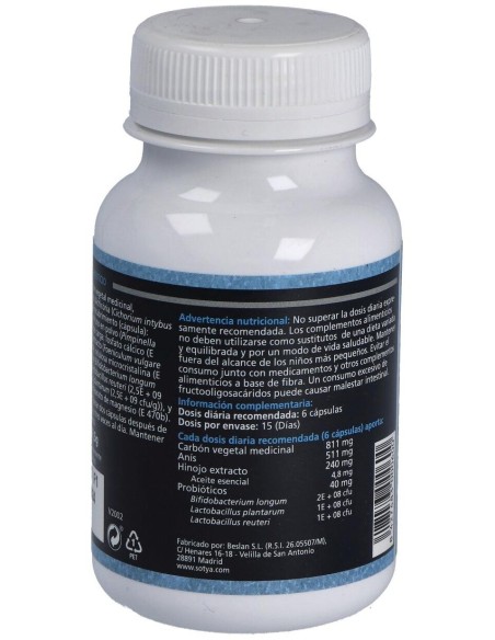 Carbón Activado Con Probióticos 550Mg Cáps. 90U de Sotya