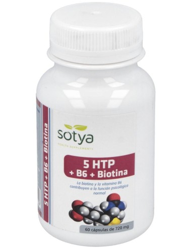 5Htp+B6+Biotina+Mg 650Mg 60 Cápsulas de Sotya