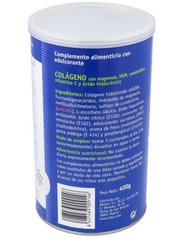 Colageno + Ac. Hialuronico + Msm 400Gr de Sotya
