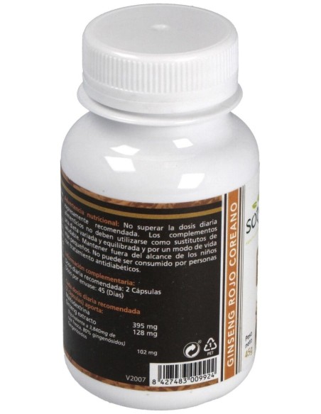 Ginseng Rojo Coreano 500Mg Cáps. 90U de Sotya