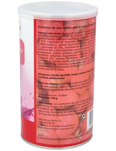 Batido Saciante Fresa 700Gr. de Sotya