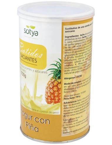 Batido Saciante Yogur Y Piña 700Gr. de Sotya
