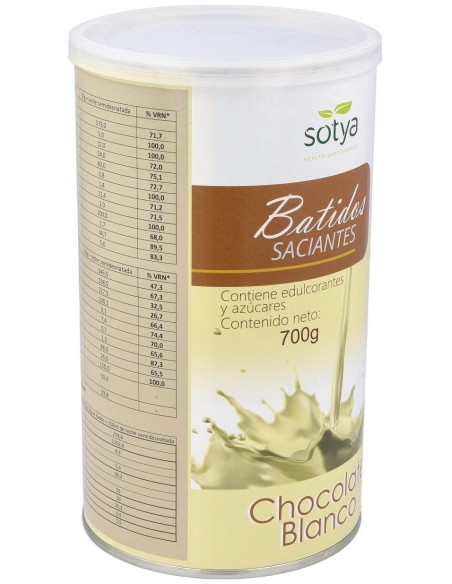 Batidos Saciantes 700G Polvo Sabor Chocolate Blanco de Sotya
