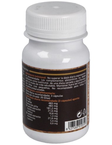 Té Rojo+Té Verde+Piña 500Mg Cáps. 60U de Sotya