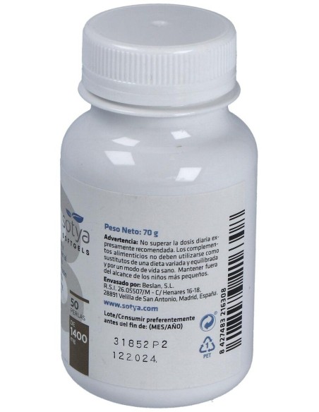 Aceite De Pescado Omega 3  1400Mg Perlas 50U de Sotya