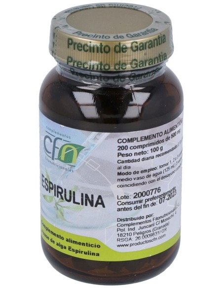 Espirulina 400 Mg 200 Comp. de Cfn