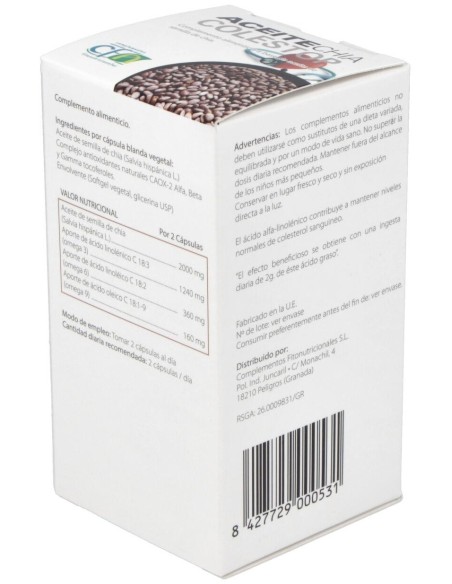 Aceite Chia 1 Gr. 60 Perlas de Cfn