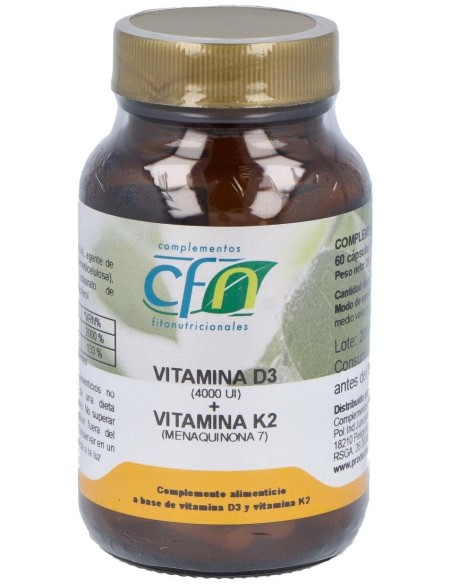 Vitamina D3+K2 60Cap. de Cfn