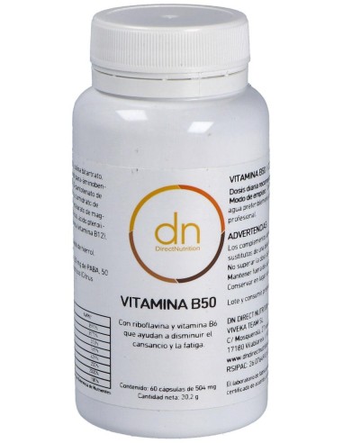 Vitamina B50Complex 60Vcap. de Direct Nutrition