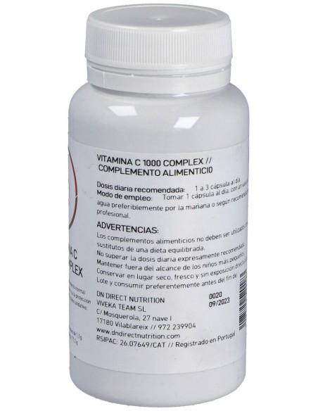 Vitamina C 1000 Complex 60Vcap. de Direct Nutrition