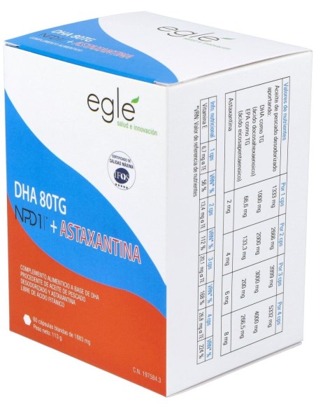 Npd1 Dha 80 Tg Astaxantina 60 Perlas de Egle