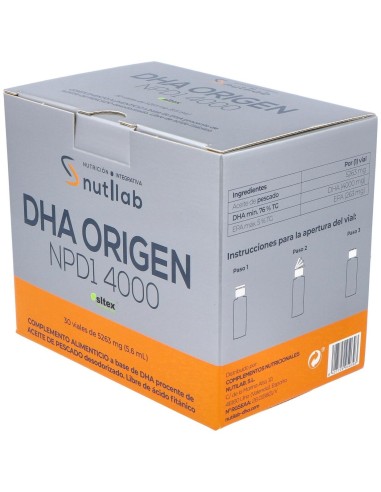 Dha Origen Npd1 4000 30Viales de Nutilab