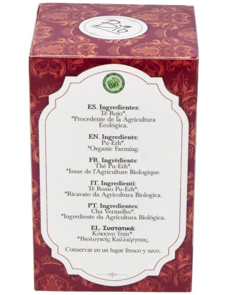 Té Rojo Pu Erh Bio 28 g  de Artemis Bio