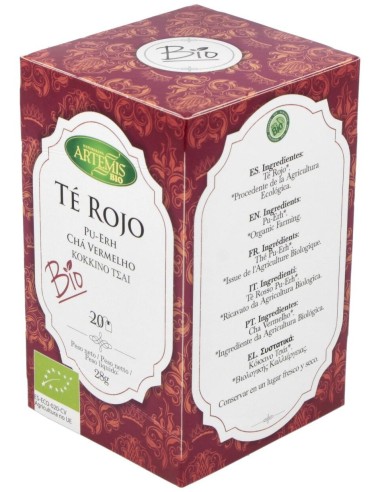 Té Rojo Pu Erh Bio 28 g  de Artemis Bio
