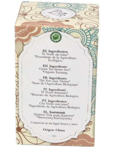 Té Verde Sin Teína Bio 28 g  de Artemis Bio