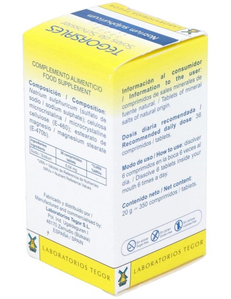 Tegorsal Nº 10 (20 G) Comprimidos de Tegor