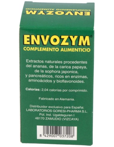 Envozym  Complemento Alimenticio  100 Comp. de Goresi-Pharma