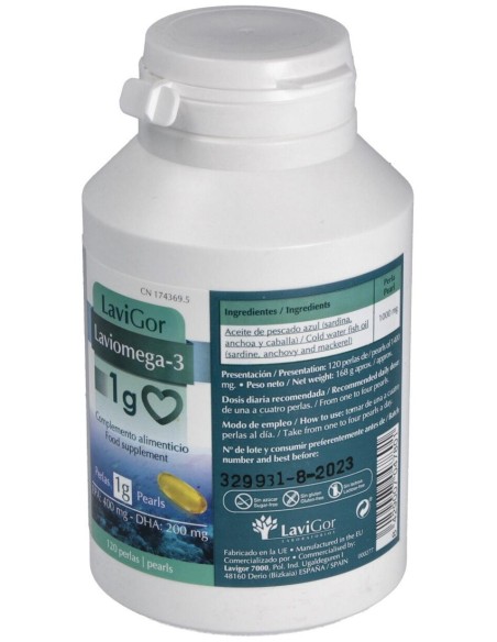 Laviomega 3 1G 120 Perlas de Lavigor