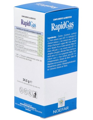 Rapidgas Plus 50Cap. de Noefar