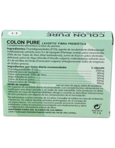 Colon Pure (Lavopto) 30Cap. de Dimefar