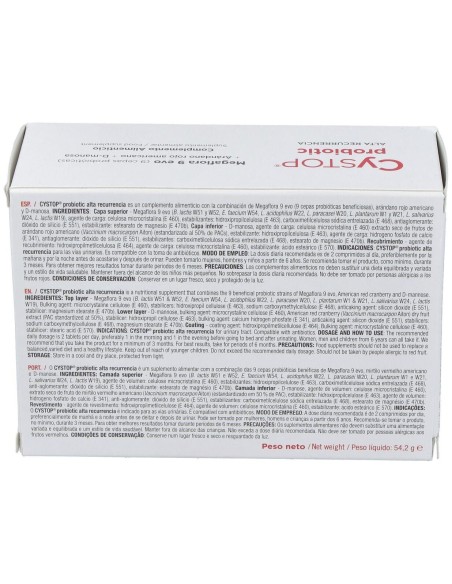 Cystop Probiotic Alta Recurrencia 60Comp. de Deiters
