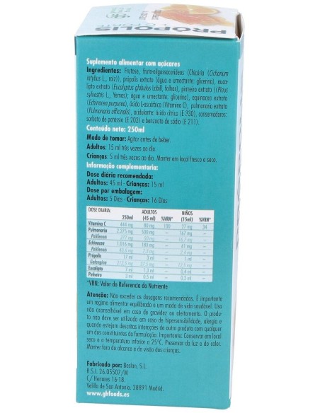 Propoleo + Vit. C Jarabe 250Ml. de Ghf