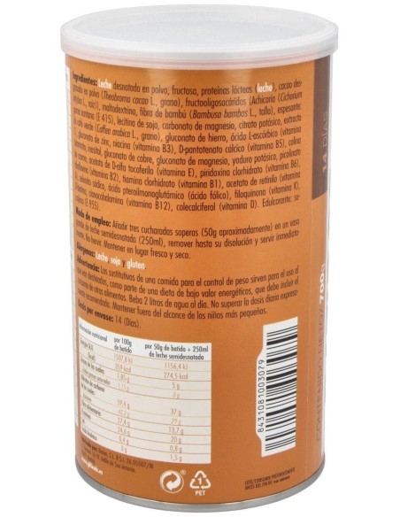 Batido Saciante 700G Polvo Sabor Chocolate de General Health