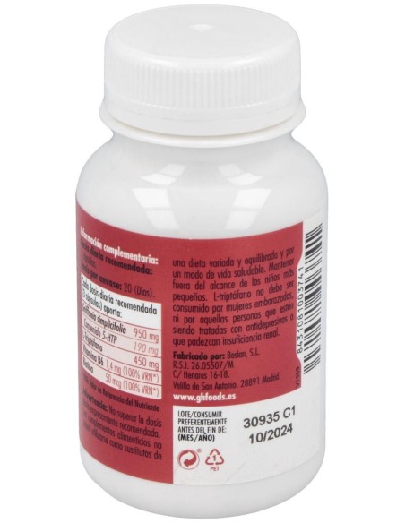 Triptofano 5Htp+B6 60Cap. de Ghf