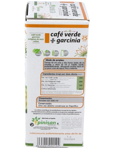 Cafe Verde Con Garcinia 500Ml. de Pinisan