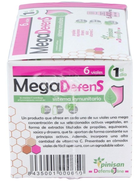 Mega Defens 6 Viales de 30 ml. de Pinisan