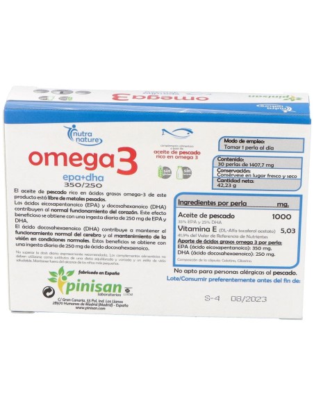 Omega 3 Epa+Dha 30Perlas de Pinisan